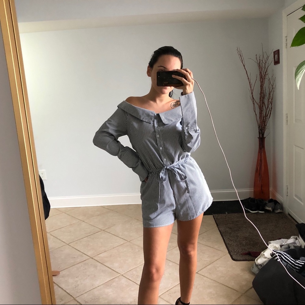 Striped romper